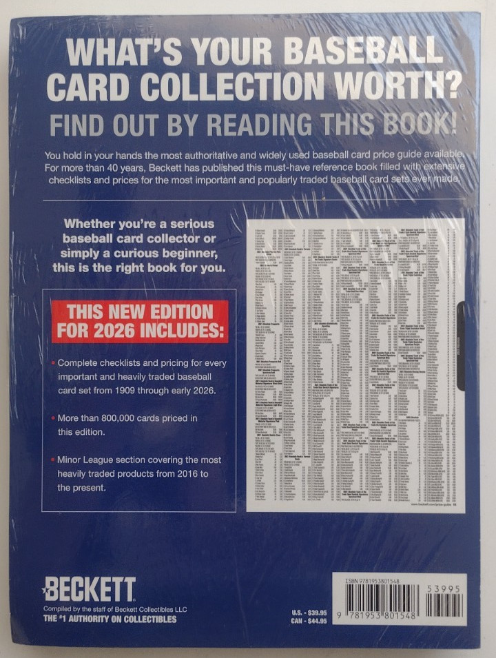 2026 48th Edition Beckett Baseball Card Price Guide NEW $39.95 Ohtani Cover