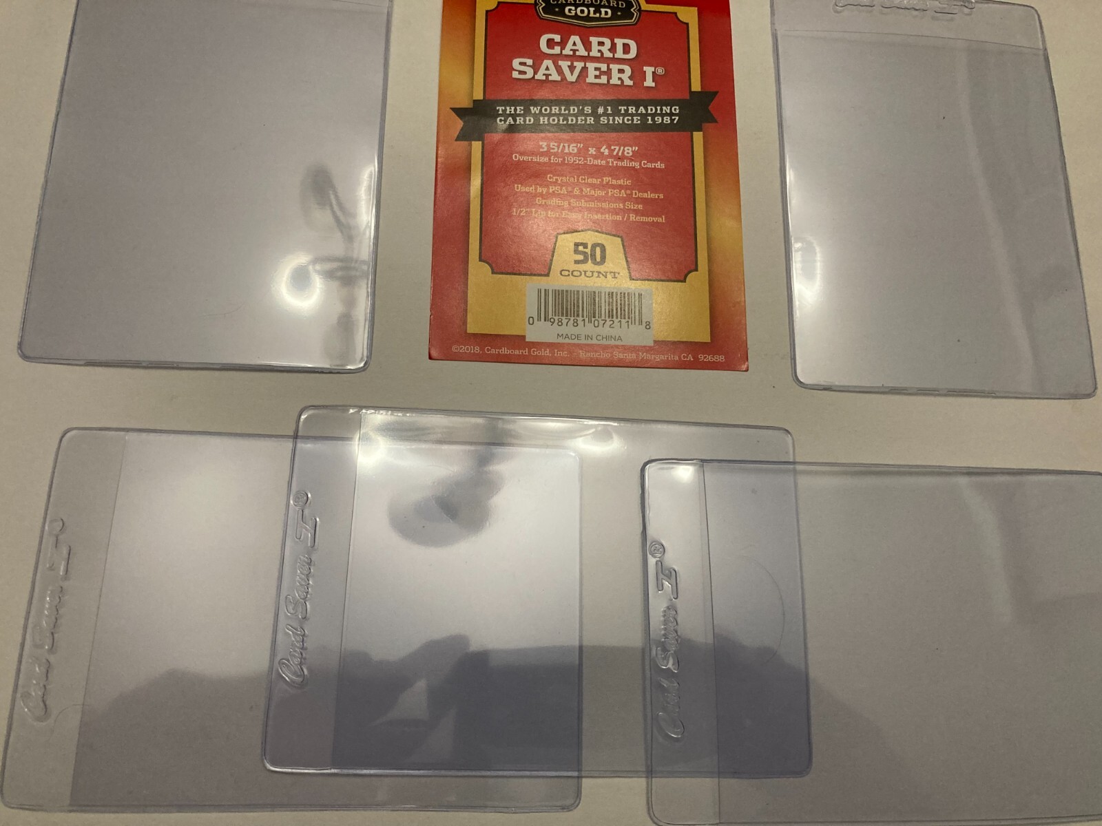 Lot of 5 Card Savers I Carboard Gold Size 3 5/16″ X 4 7/8″