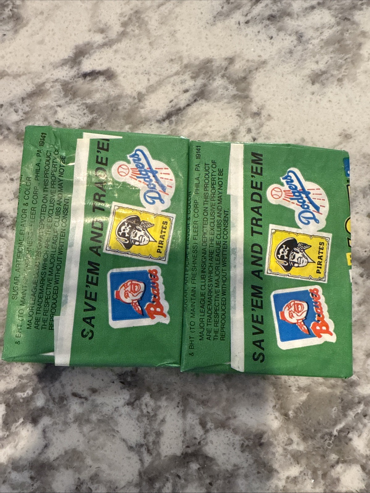 LOT OF 2 1980 Fleer Baseball Stickers Unopened Baseball Wax Pack