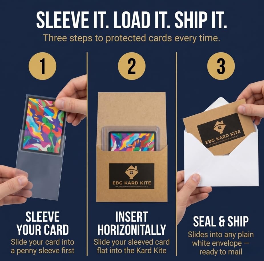 Sports and Trading Gaming Card Protector 4.5″ x 3.75″ Shipping Protector Card…
