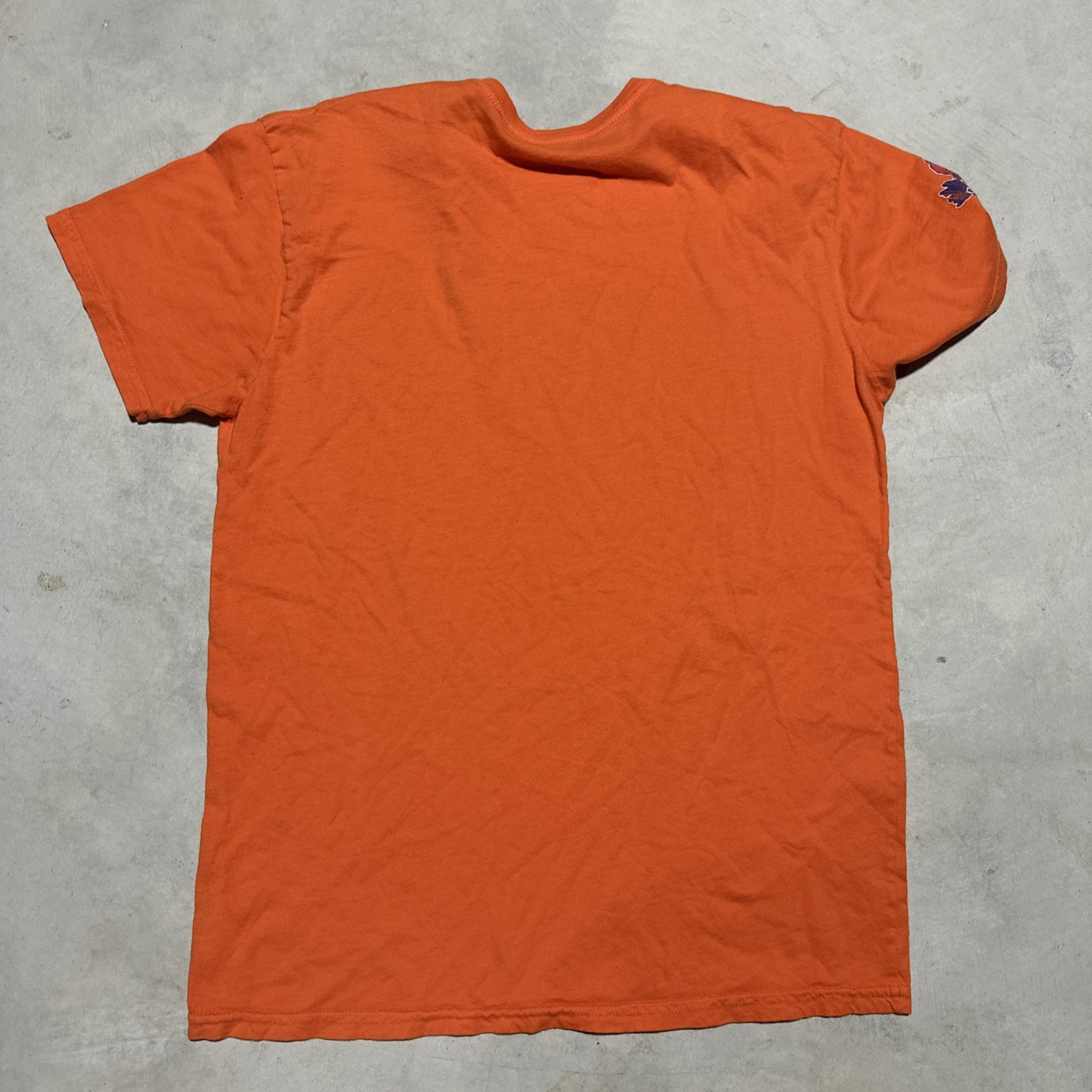 Kansas Jayhawks T-shirt Retro Brand K Men’s SZ M Orange USA Made Graphic