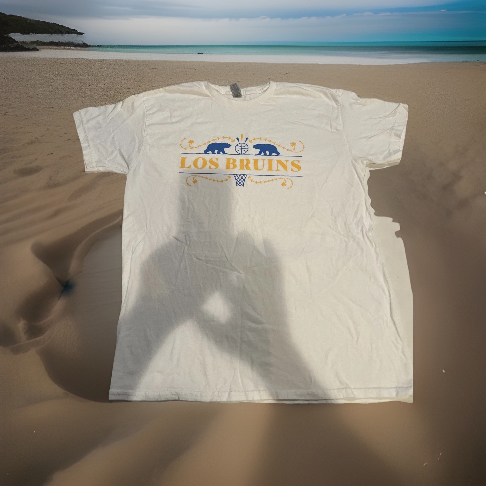 Rare UCLA Bruins Latin Students Los Bruins Football Shirt Large White NCAA New