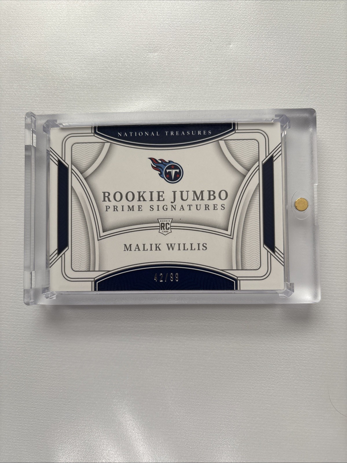 2022 Panini National Treasures Malik Willis RJB-MW RPA Booklet Auto Patch /99