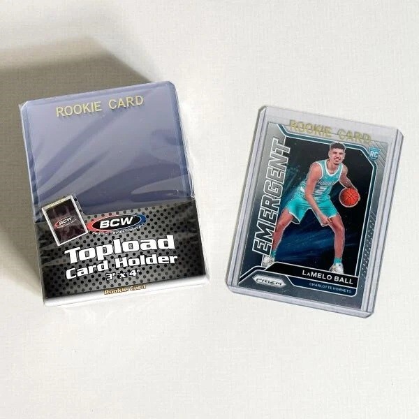 50 BCW Topload ROOKIE Card Holders Gold 3×4 Trading Gaming Sport S Rigid Sleeves