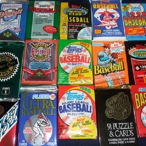 HUGE WHOLESALE LOT OF 1000 UNOPENED OLD VINTAGE BASEBALL CARDS IN WAX PACKS