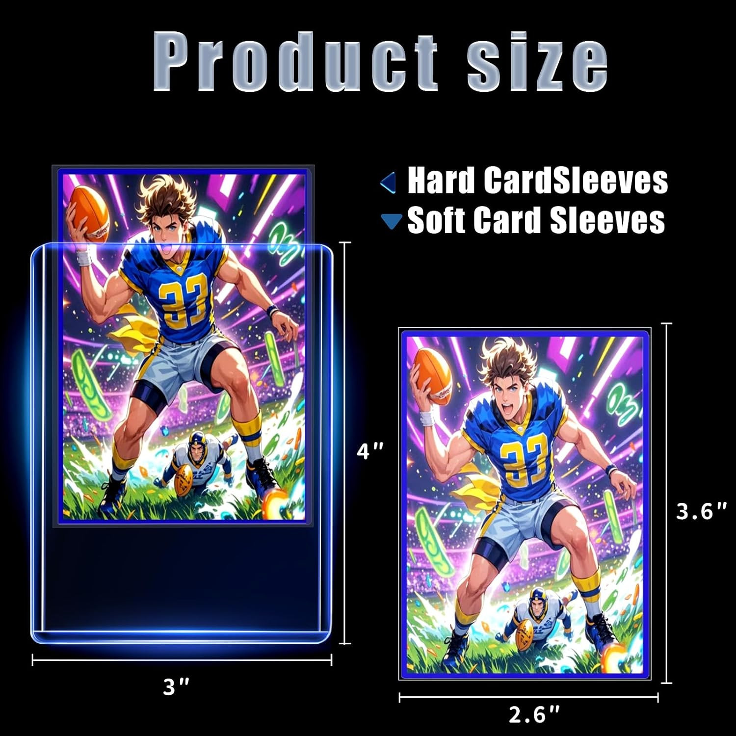 1000 Card Sleeves Top Loads for Cards,3″X4″Baseball Card Protectors,Toploaders