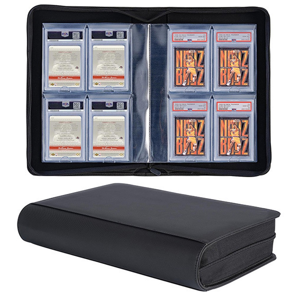 Graded Card Binder, Holds 32 PSA Slabs, 4 Pocket Slab Binder for PSA CGC CSG…