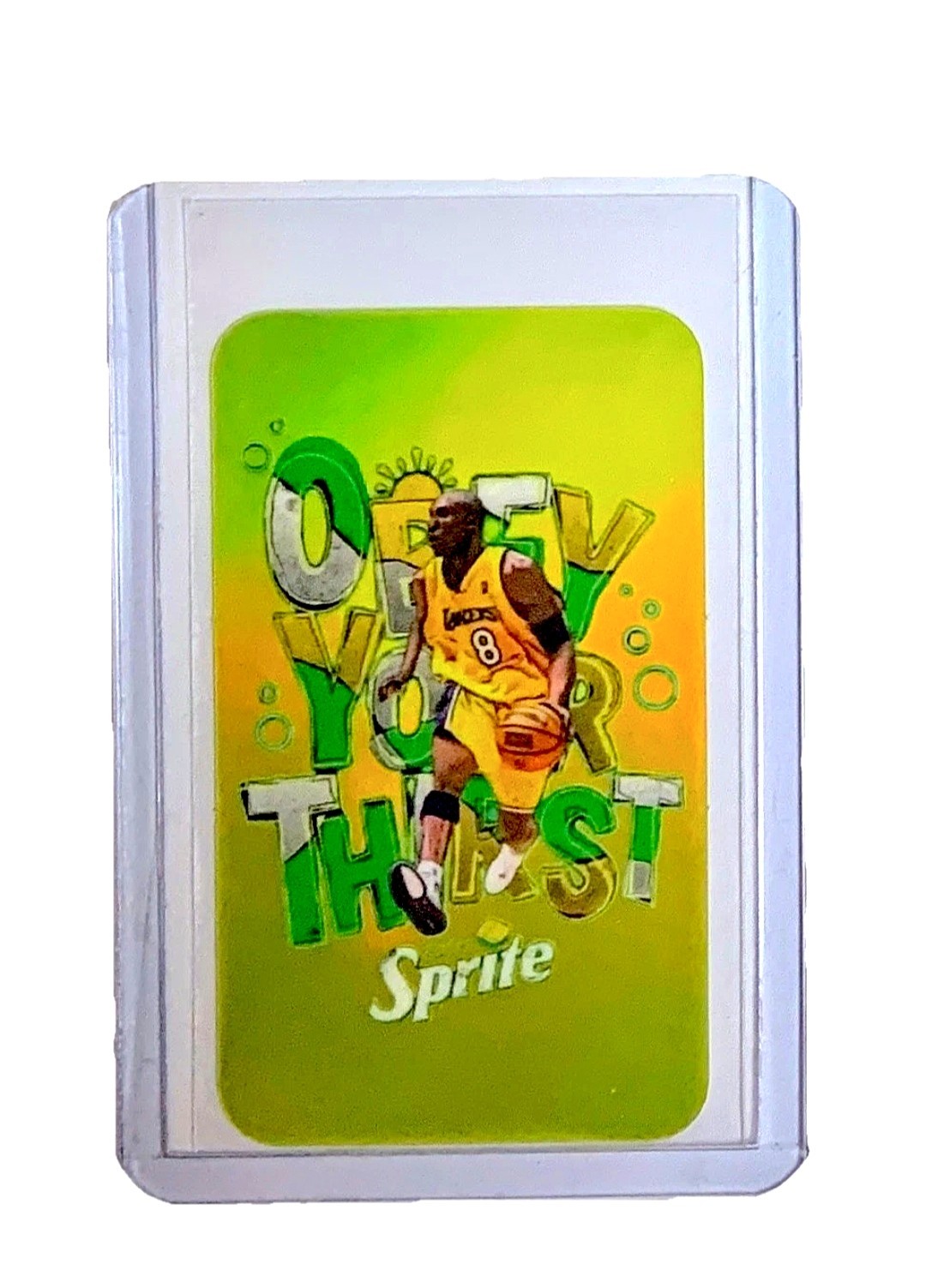 Kobe Bryant 2002 Sprite Lime Obey Your Thirst Mini Promo Refractor Card Hof LA