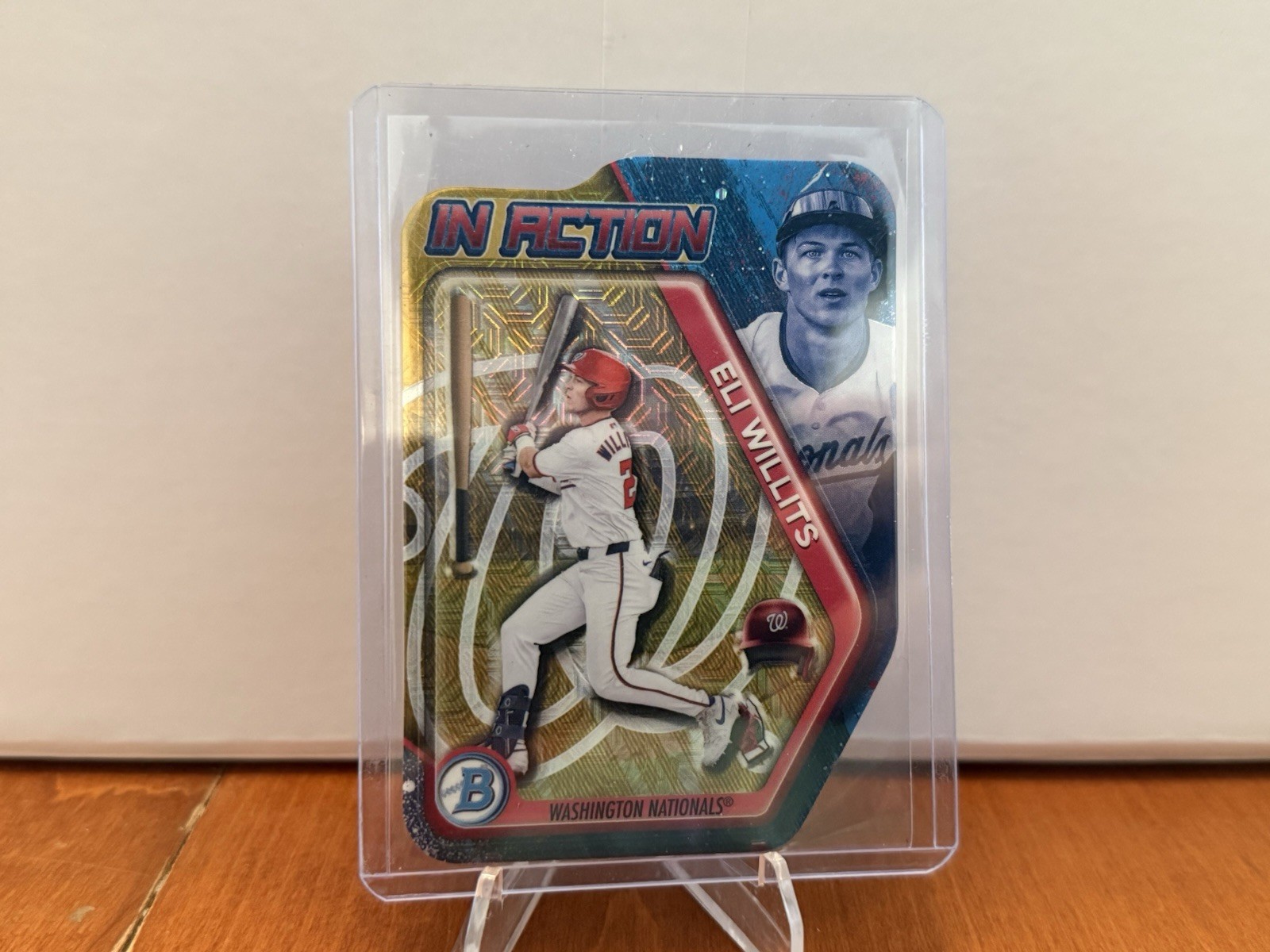 2025 Bowman Draft #BIA-1 Eli Willits Bowman In Action Gold Refractor #/50