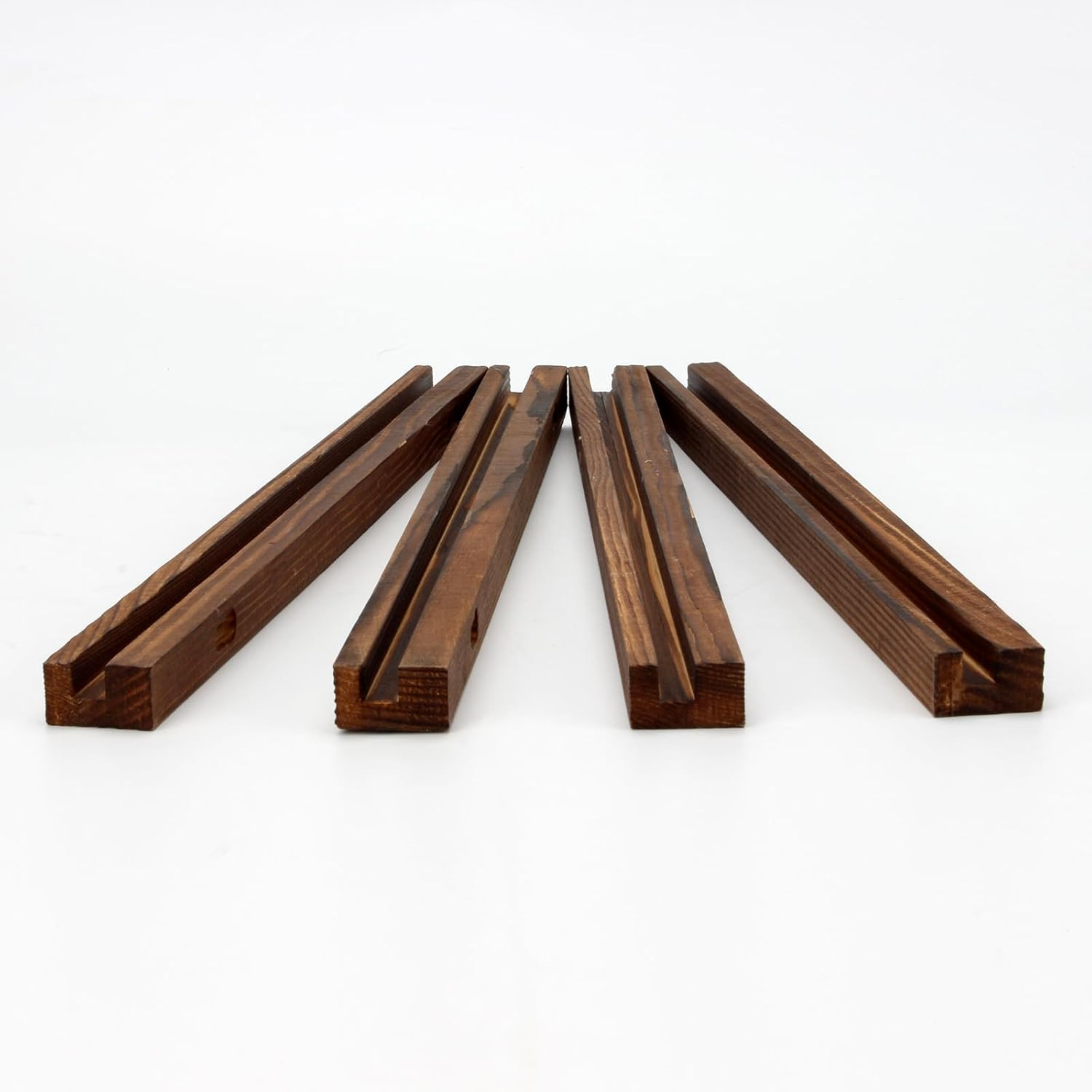 4 Pack Sports Card Display Shelf for Wall Wood Playing Card Holder Stand Wall