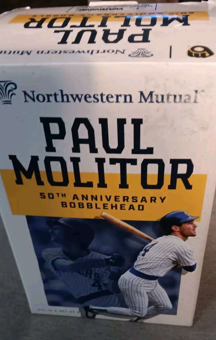 Paul Molitor Bobblehead 2021 SGA Promo 1980s 50th Anniversary Milwaukee Brewers