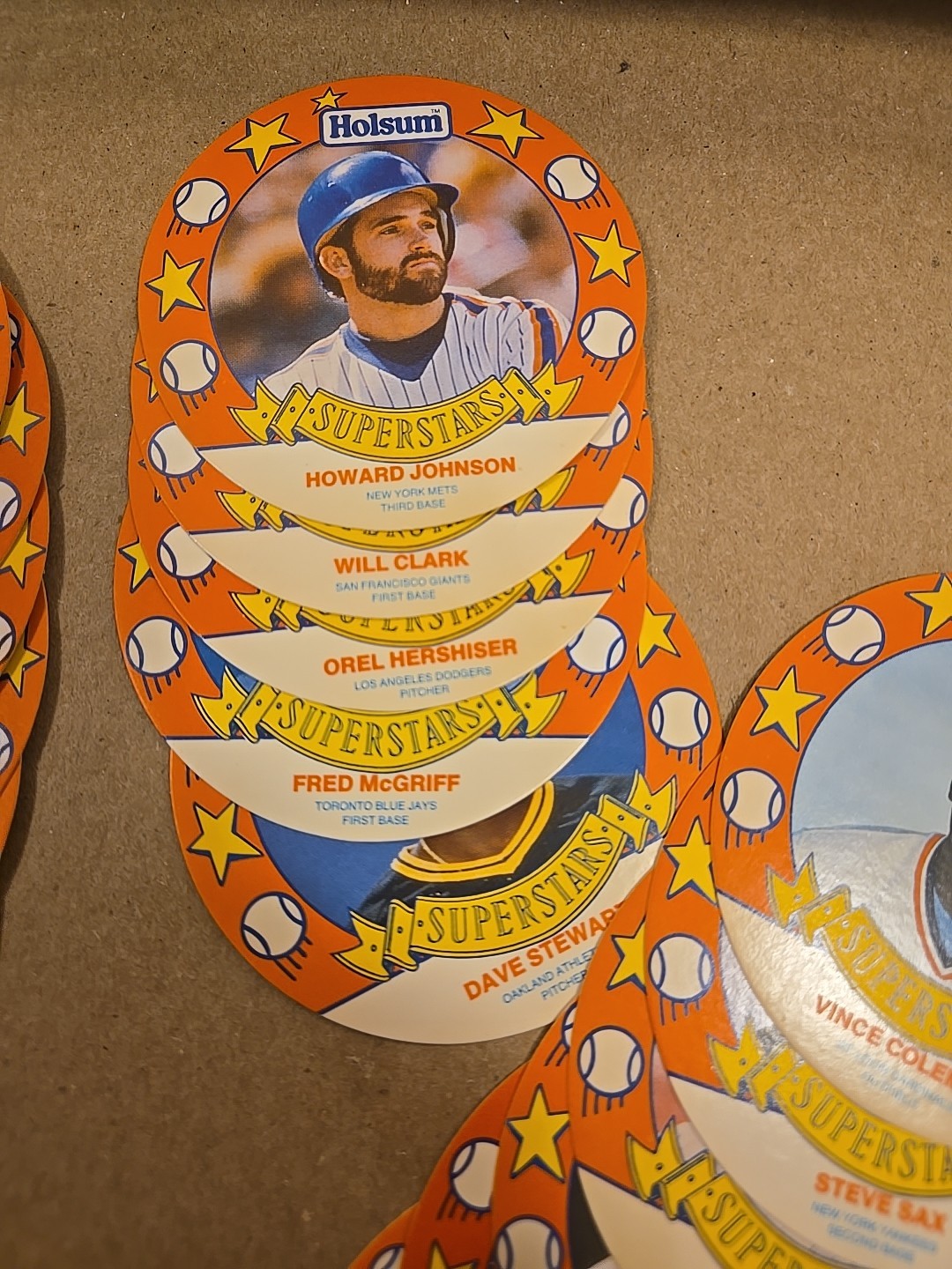 1990 HOLSUM DISC CARD SET (20) RAINES PUCKETT GWYNN HENDERSON YOUNT EX-NMT