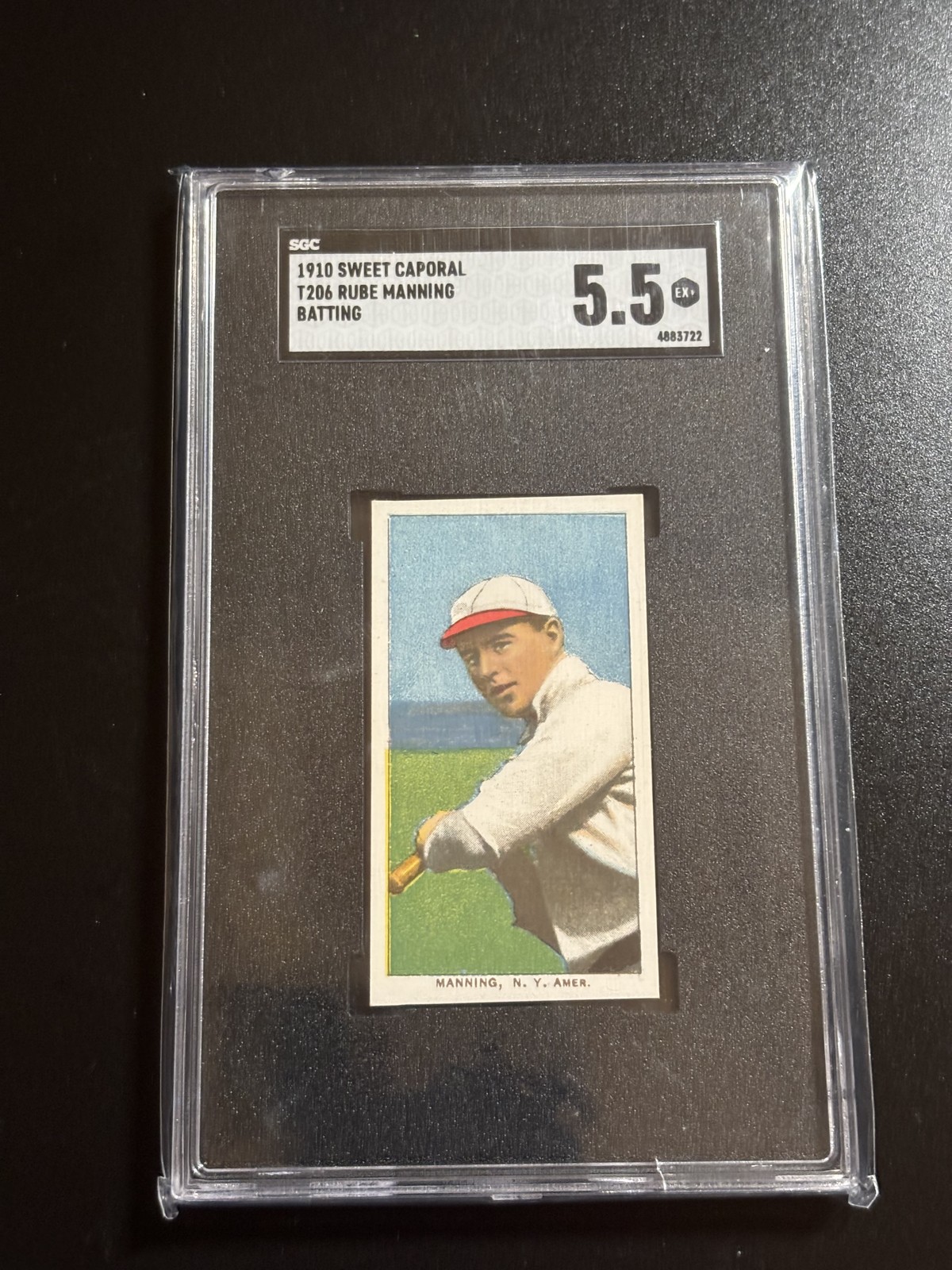 1909-11 T206 Rube Manning Sweet Caporal SGC 5.5