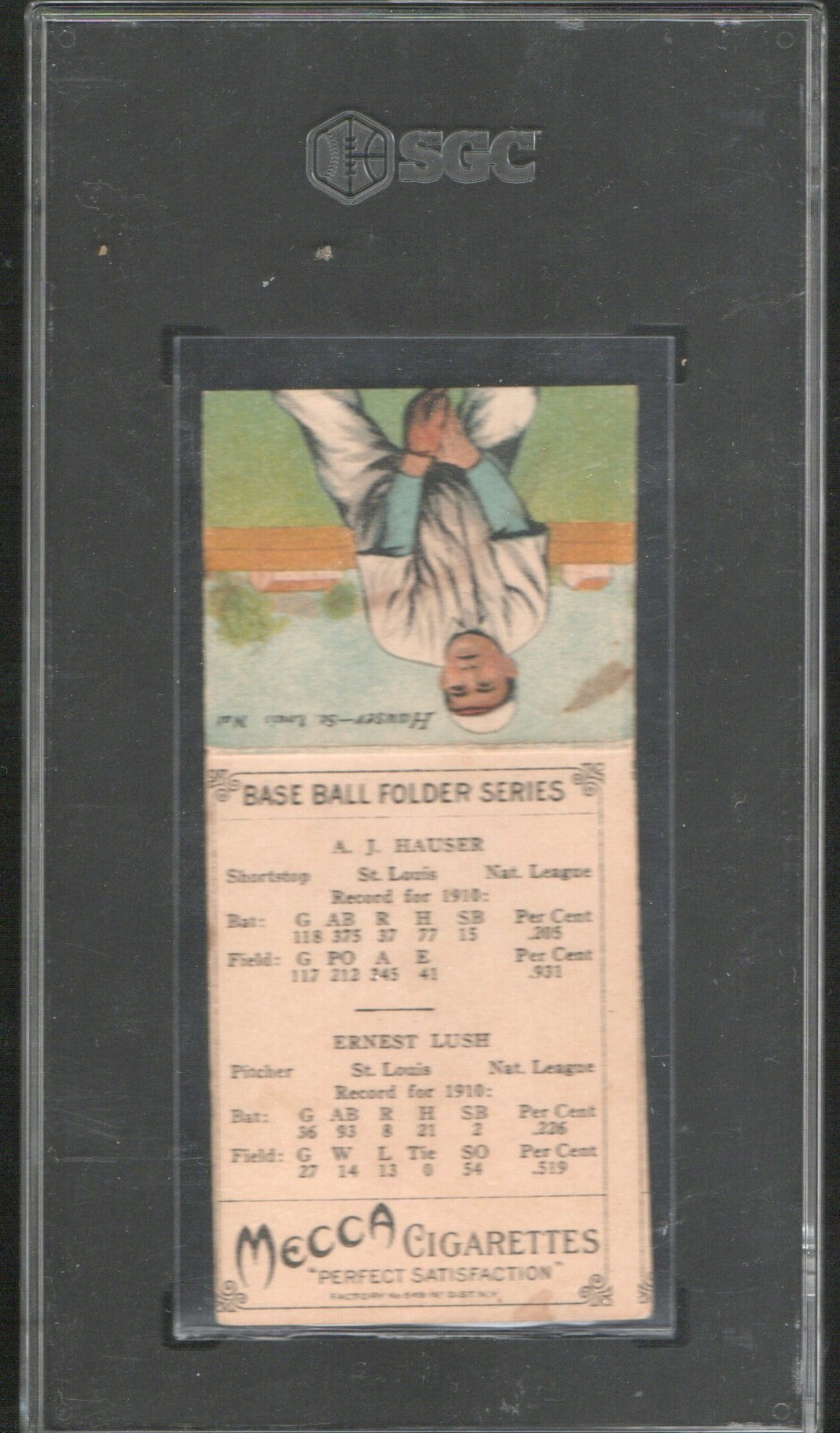 1911 Mecca T201 Mecca Double Folders A.J. Hauser & Ernest Lush SGC 3