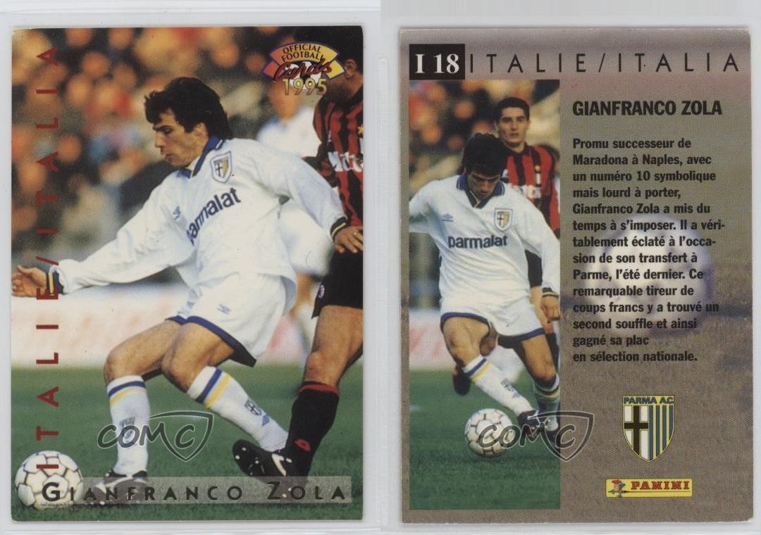 1994 France UNFP Official Football Cards Itale/Italia Gianfranco Zola #I18 19ir