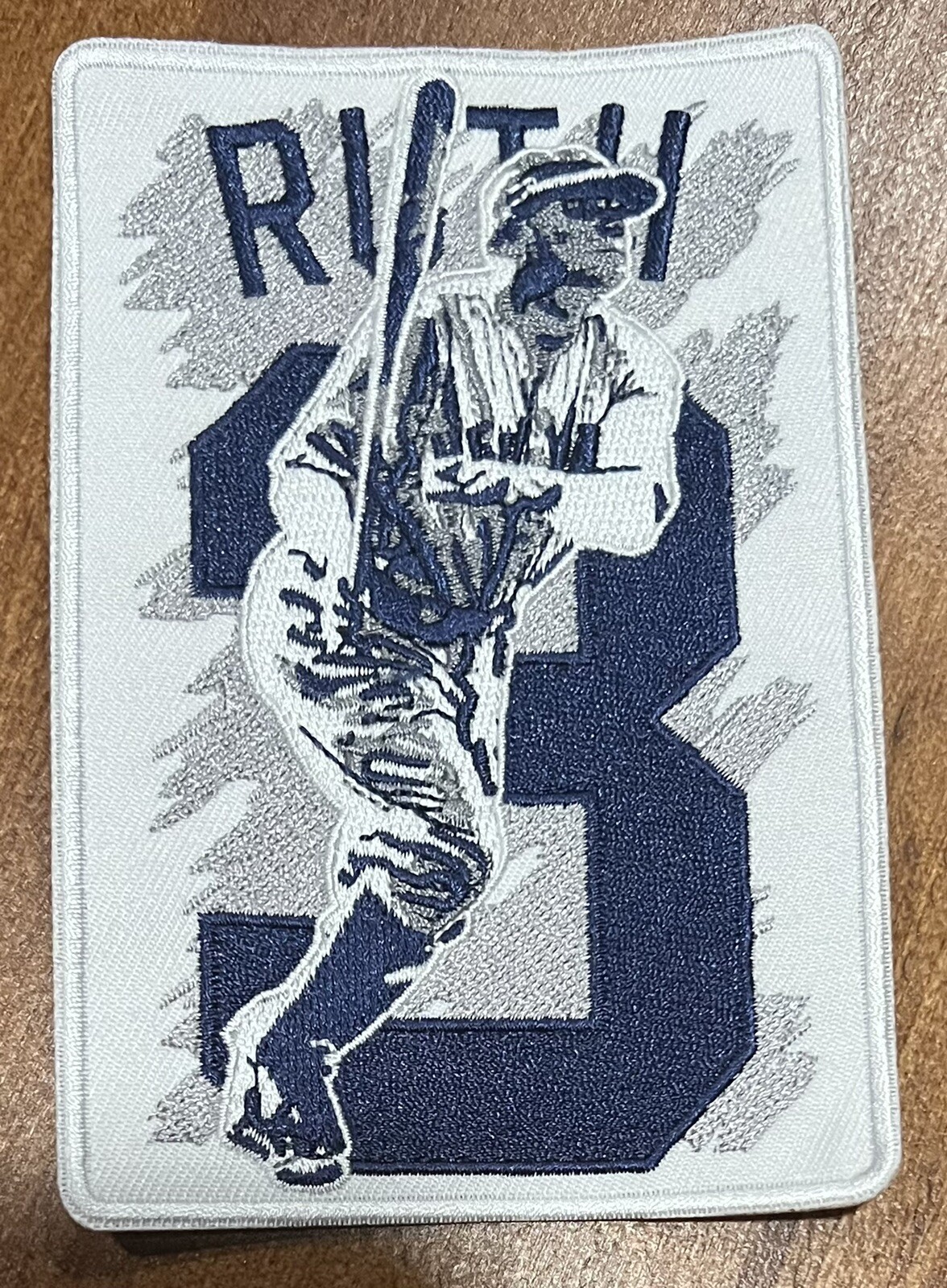 Babe Ruth RARE 3 New York Yankees Iron / Sew On Embroidered Patch Jersey 4.75in.