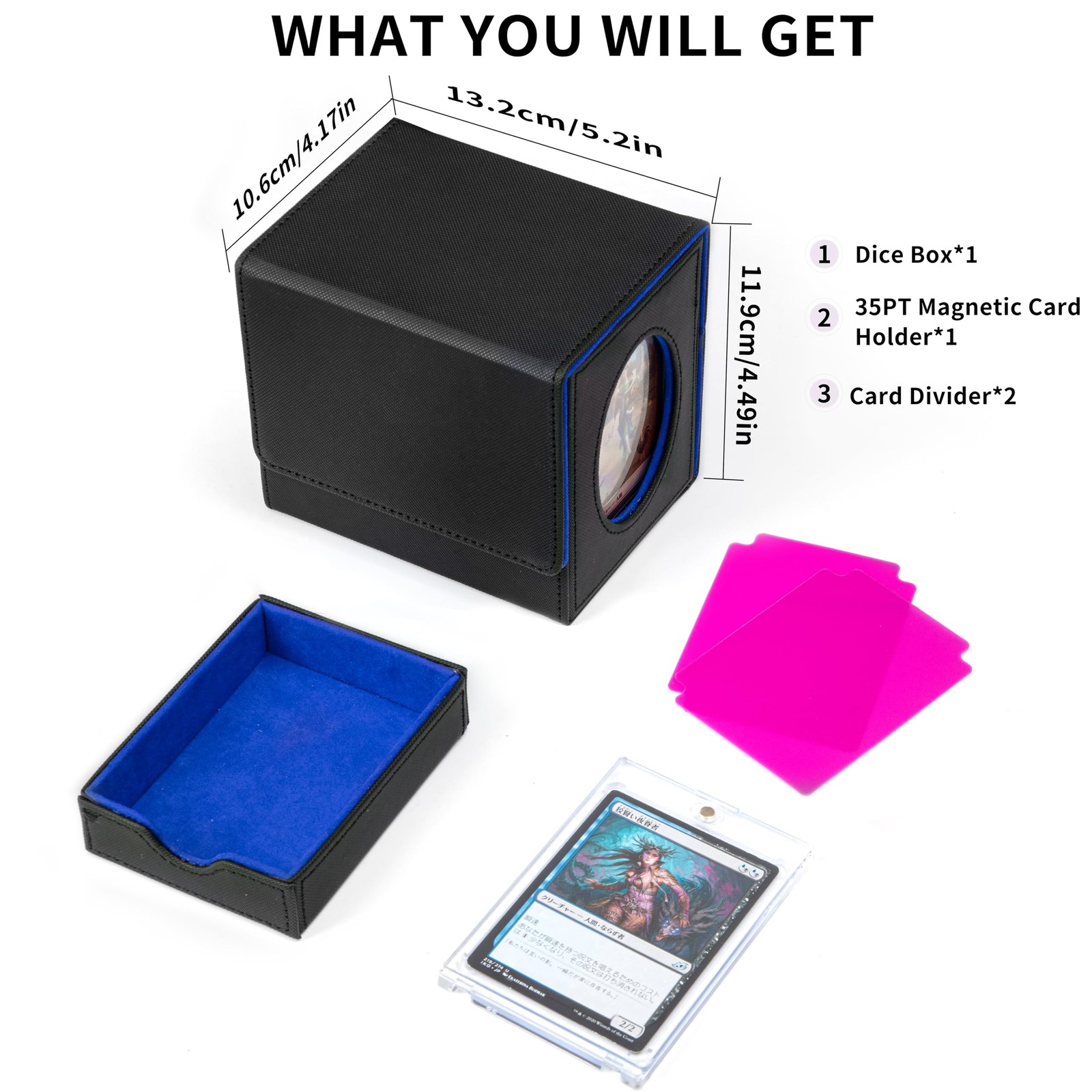Commander Deck Box for MTG Sports Trading Cards,Large Capacity Card Carrying …