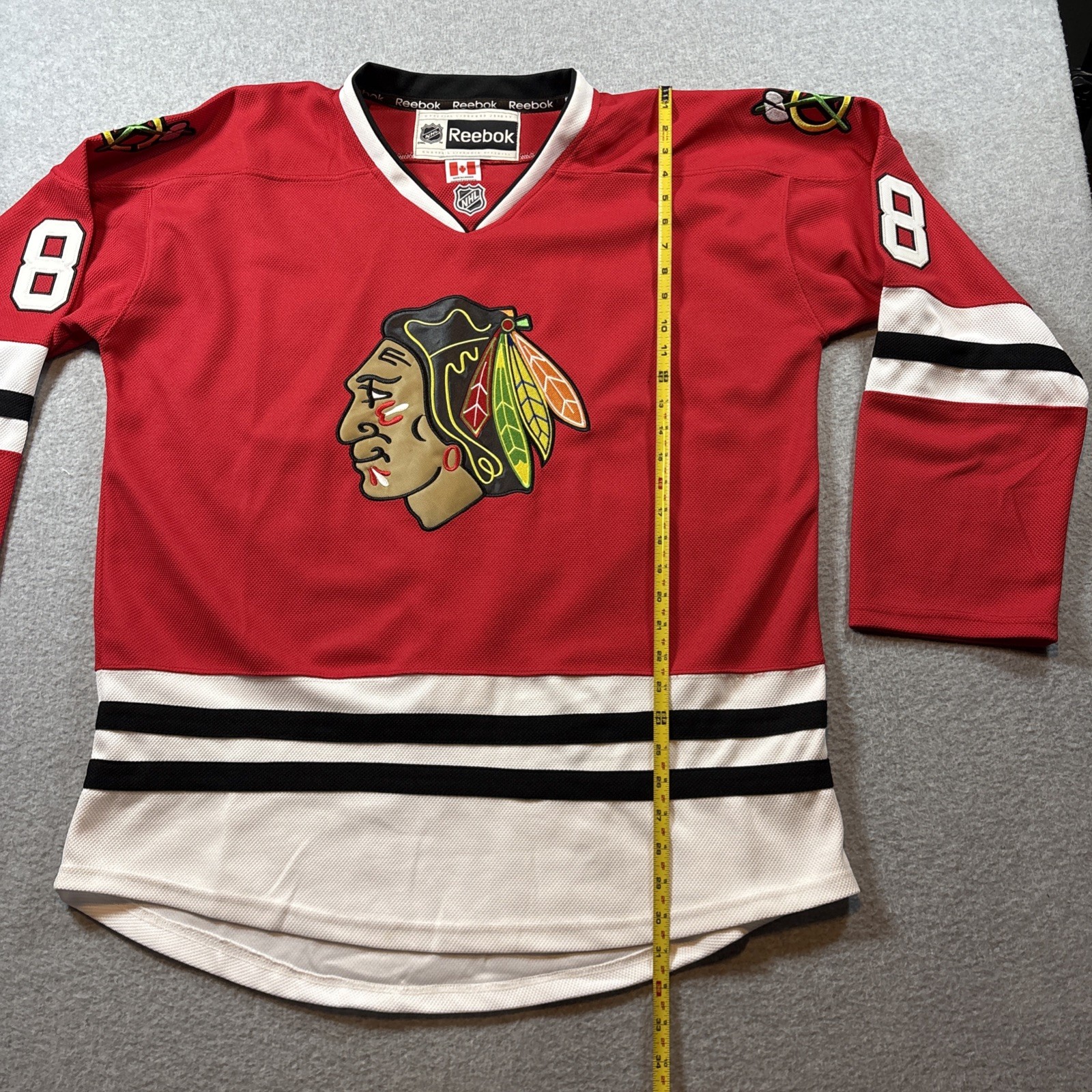 Reebok NHL Chicago Blackhawks Patrick Kane #88 Red Jersey Men’s Size 52