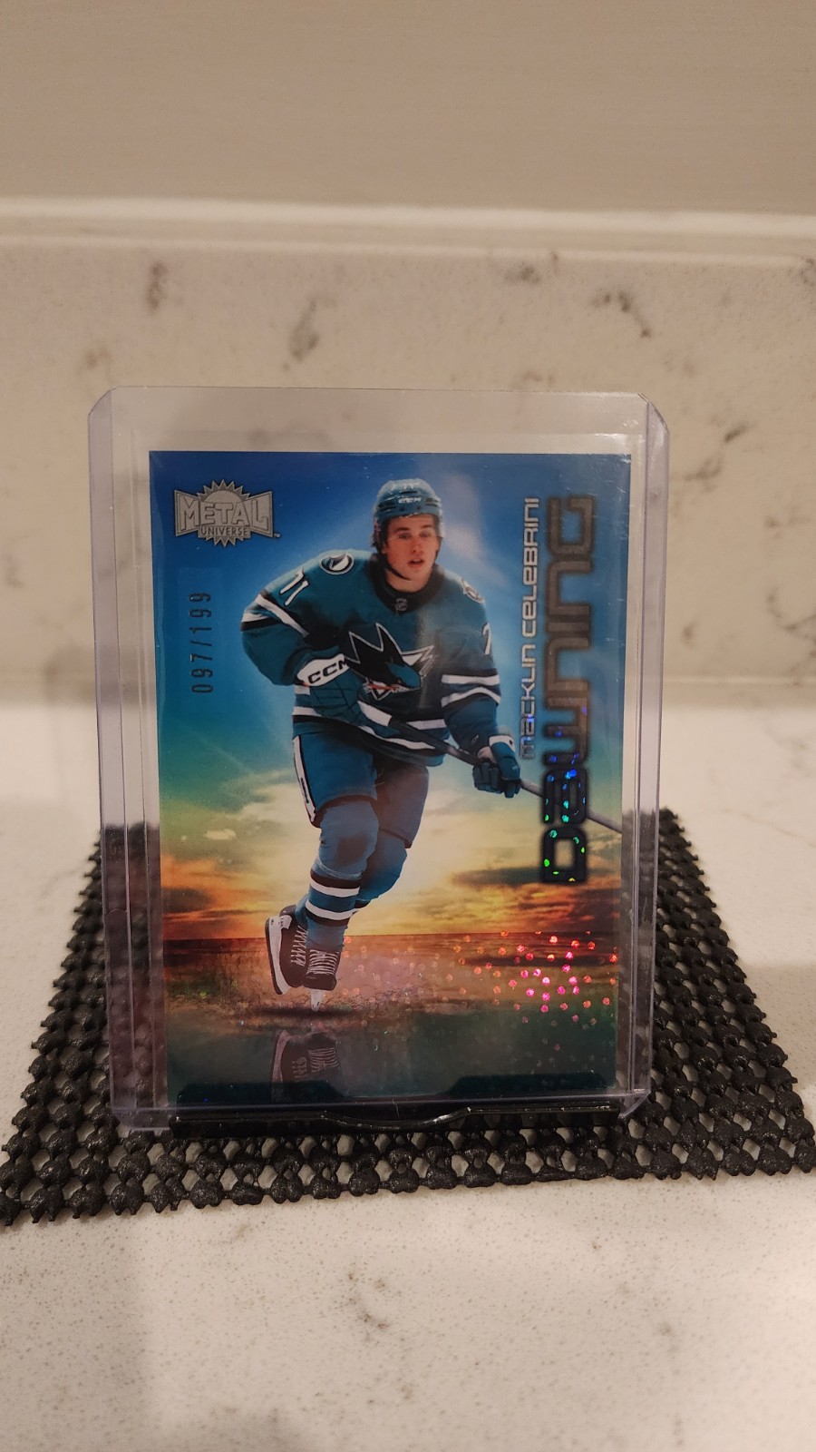 2024-25 Skybox Metal Universe Dawning Macklin Celebrini #2 DW Speckle /199 RC
