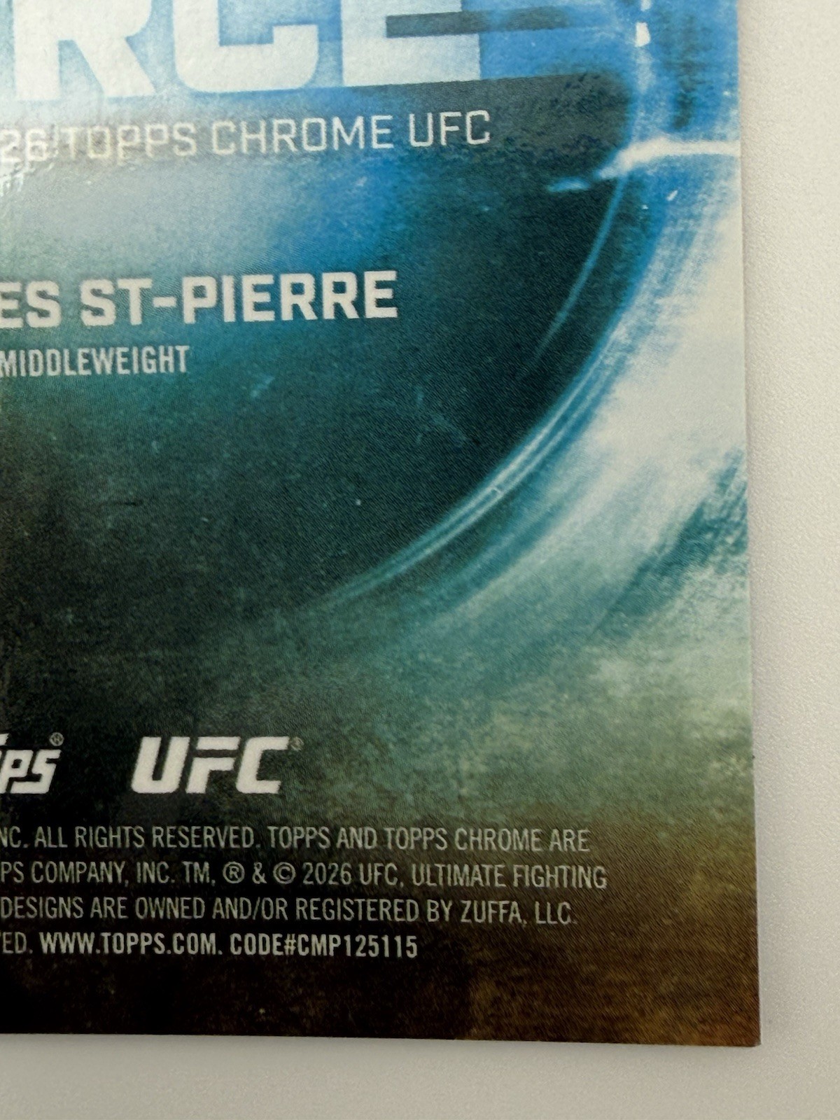 2026 Topps Chrome UFC Immortal Force Georges St-Pierre Case Hit SSP