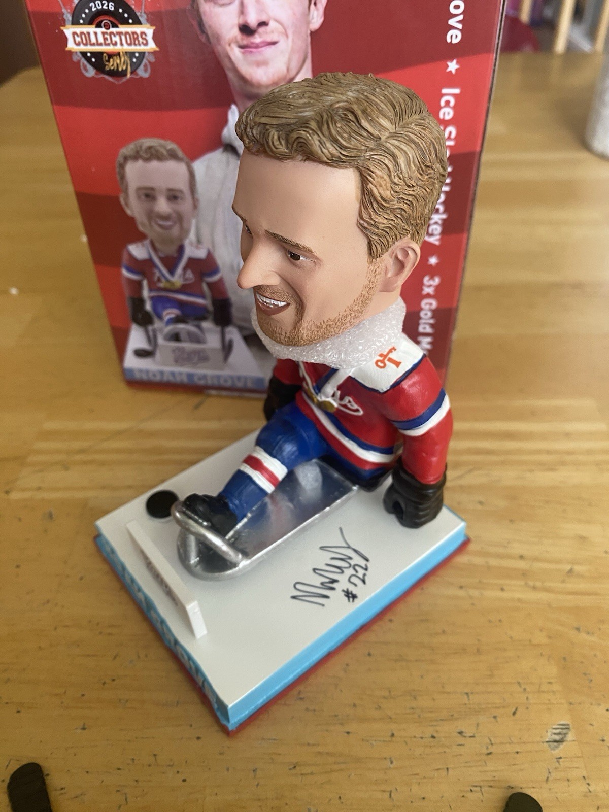 Frederick Keys Noah Grove SGA Bobblehead Ice sled Hockey gold – AUTOGRAPHED