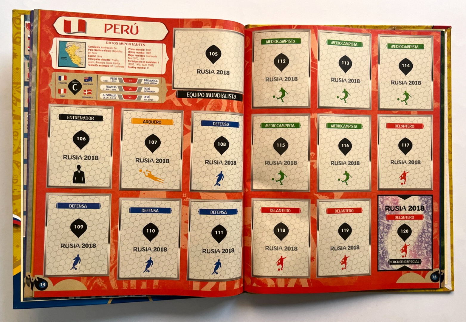 2018 WORLD CUP RUSSIA Album Hardcover Gold Edition + Full Set 380/380 Peru MESSI