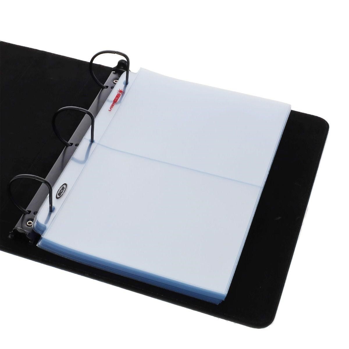 10 BCW 2 Pocket Pages For 5×7 Photos / Cards / Currency Note Archival Safe Sheet