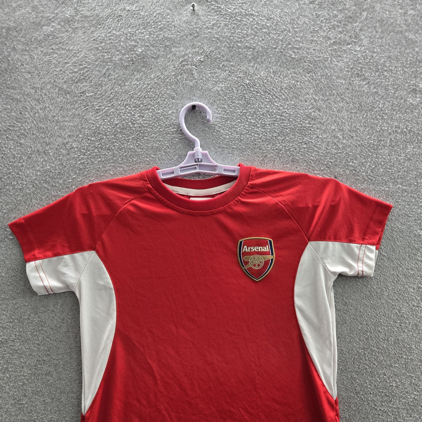 Arsenal Boy Jersey M Red Embroidered Colorblock Logo Soccer Training Kit