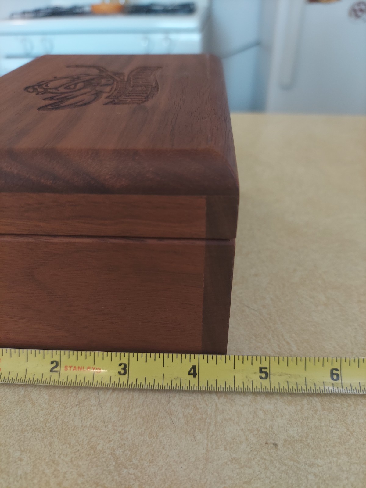 Columbus Blue Jackets Waterford Crystal Hockey Puck Walnut Engraved Box Case