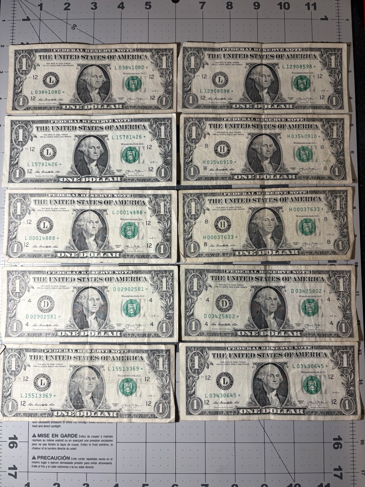 *Star Notes* Federal Reserve One Dollar Notes $1 Circulated, You Pick!