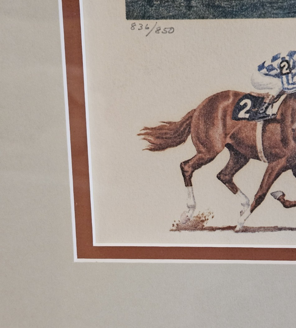 1973 Richard Stone Reeves Secretariat Lithograph S/N, 836/850, Turcotte, Laurin
