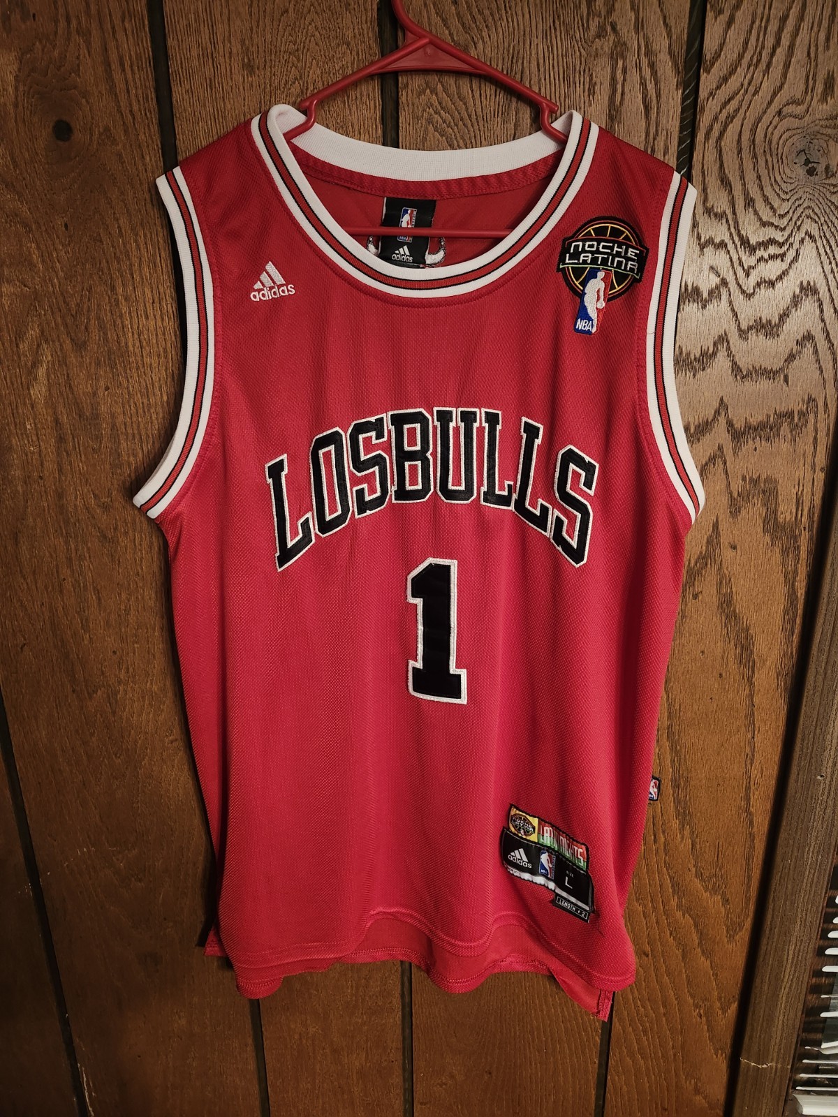 Derrick Rose Adidas Chicago Stitched Latin Los Bulls Basketball Jersey Sz Large