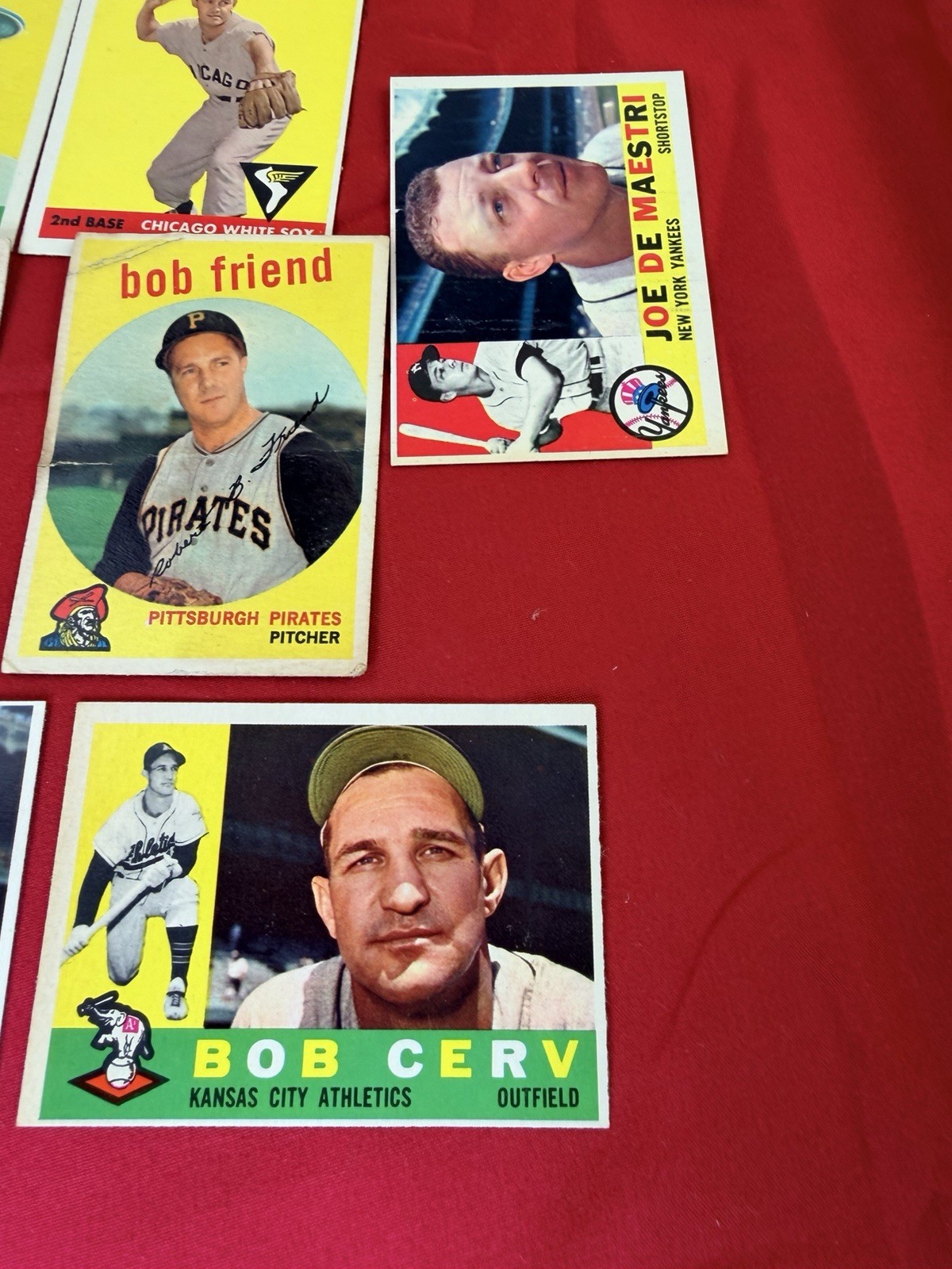 Lot of 10 1958 Topps Baseball Cards Fox Minoso Yankees Pirates #50 #74 #96