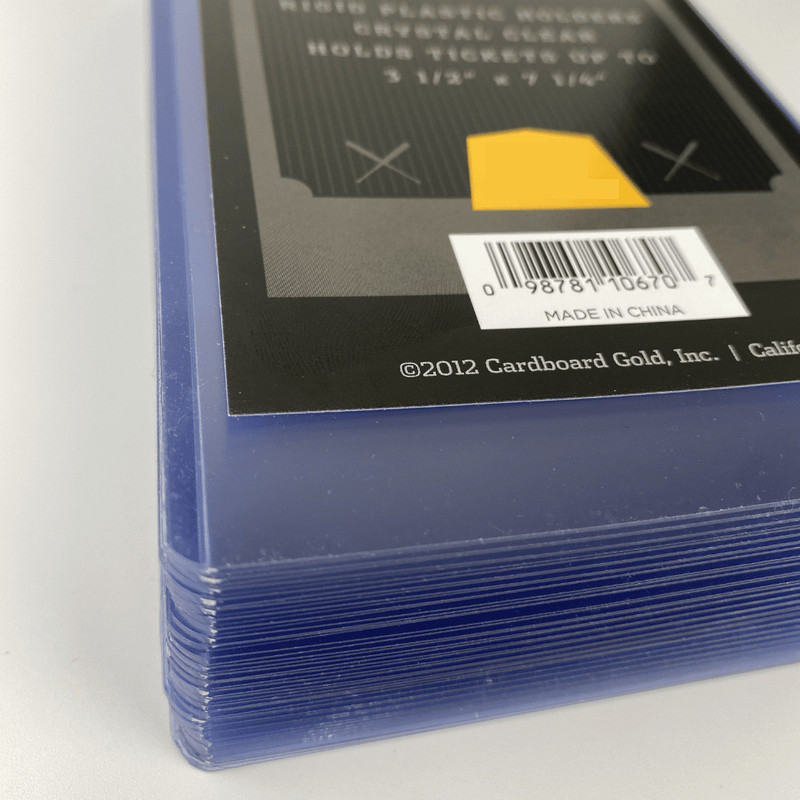 (2-100) 3″ x 7″ Ticket Toploaders Cardboard Gold Tickets Currency FREE SHIPPING