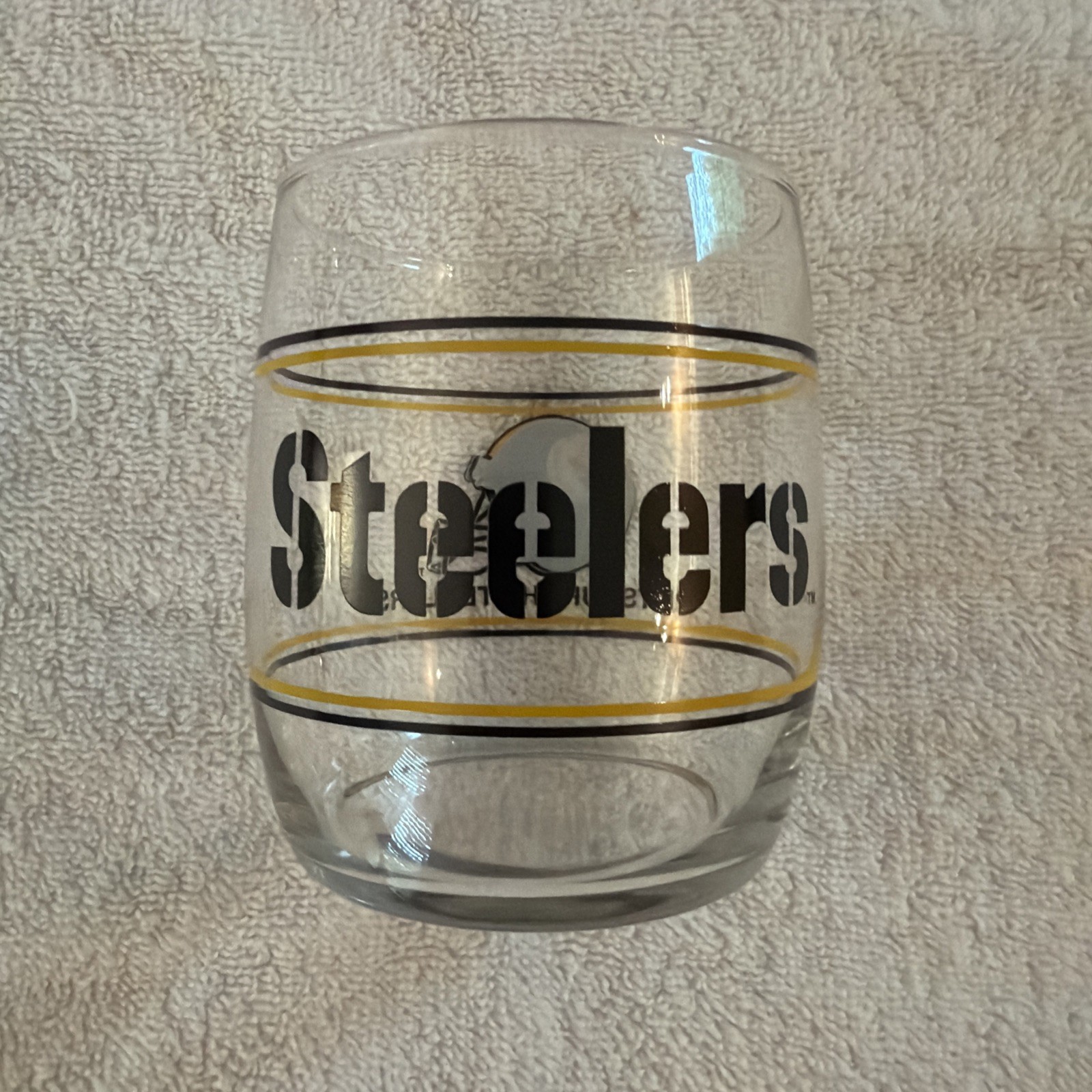 Vintage 90’s Mobil Pittsburgh Steelers NFL Tumbler Glass 12oz