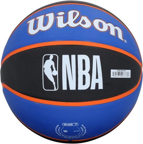 Josh Hart New York Knicks Signed Black and Blue Wilson Team Tribute Basketball