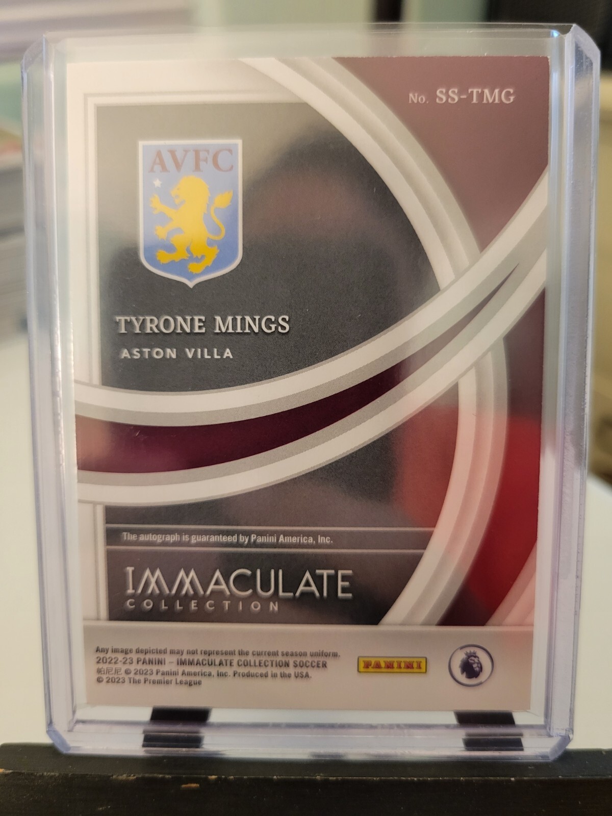 Tyrone Mings Shadowbox Signature 5/30 2022-23 Panini Immaculate Soccer