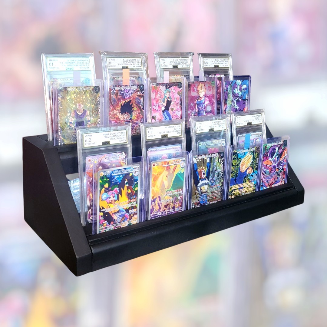 Graded card/toploader display stand 2-tier, Holds Up To 8 Graded Slabs, PSA,CGC.