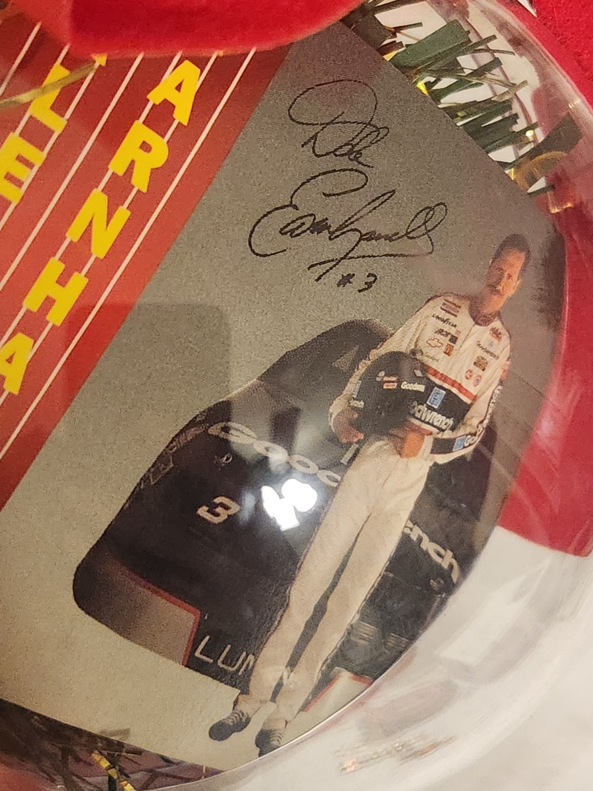 NASCAR (2) Dale Earnhardt Sr. #3 Christmas Ornaments Balls 1 Acrylic 1 Glass