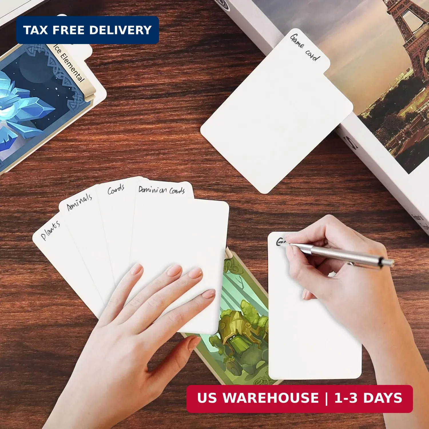 300 Pieces Trading Card Dividers, Blank Paper Card Dividers White Card Separator