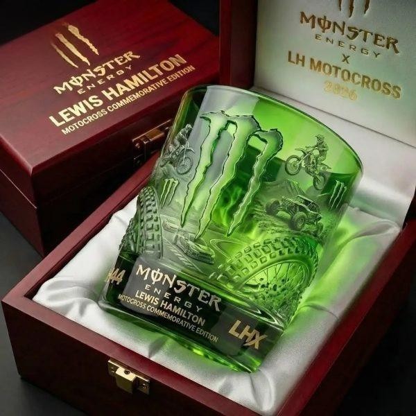[No box] Monster Energy Lewis Hamilton Motocross Whiskey Glass
