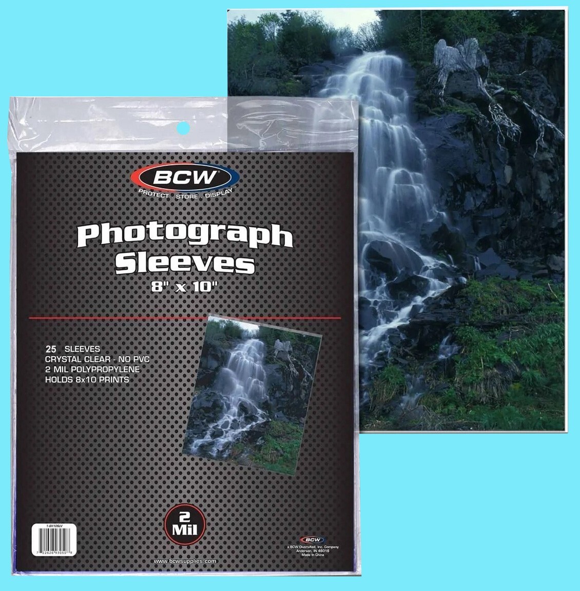 25 BCW 8×10″ Soft Photograph Sleeves 2 MIL Clear Poly Print Document Page Photo