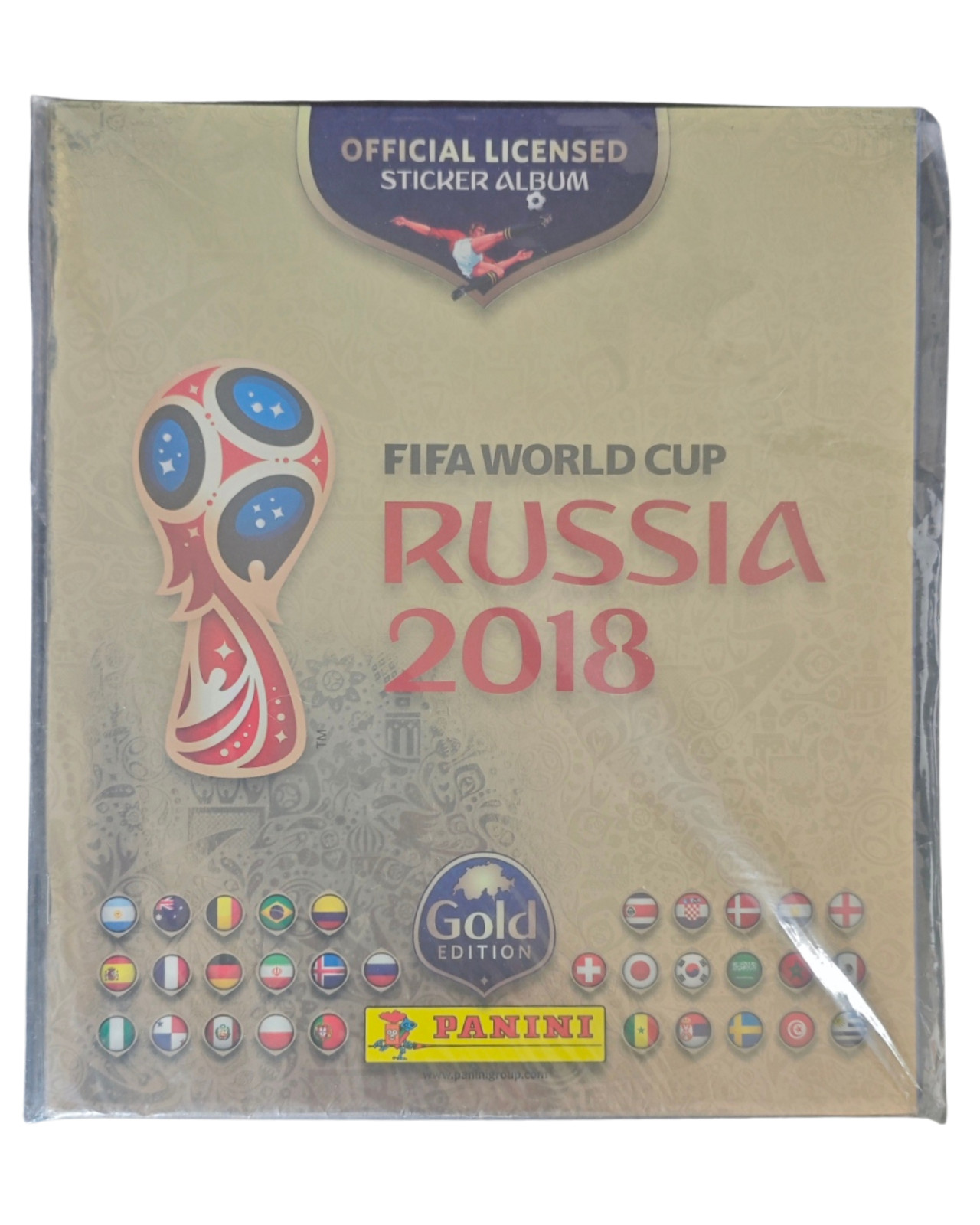 PANINI FIFA WORLD CUP RUSSIA 2018 GOLD SWISS EDITION EMPTY SOFT COVER ALBUM