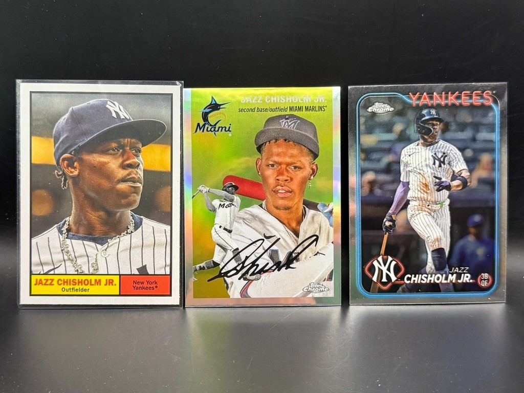 Jazz Chisholm Jr Lot of 26 – Refractors, Sepia, Foil, Mosaic, Red – Marlins