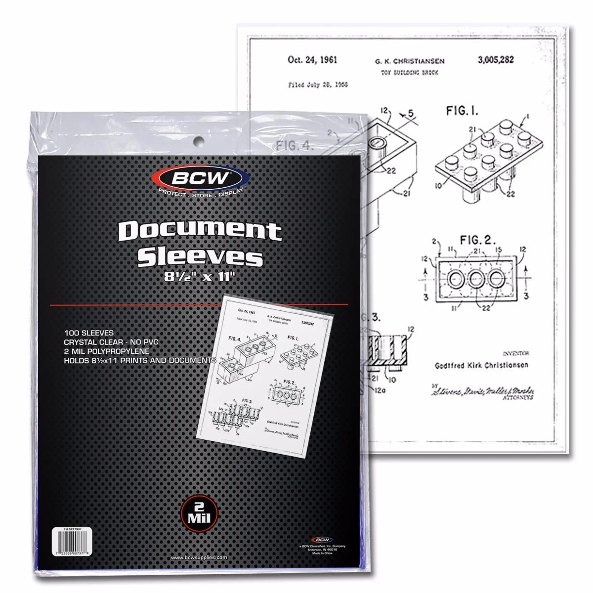 100 BCW 8.5×11 Document Soft Sleeves 2 Mil Photo Clear Acid PVC Free Page Print