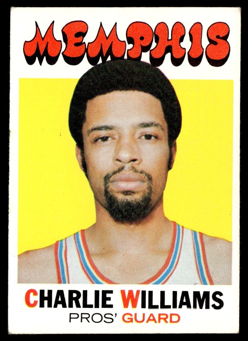 1971-72 Topps Basketball Card Charlie Williams Memphis Pros #158 EX+