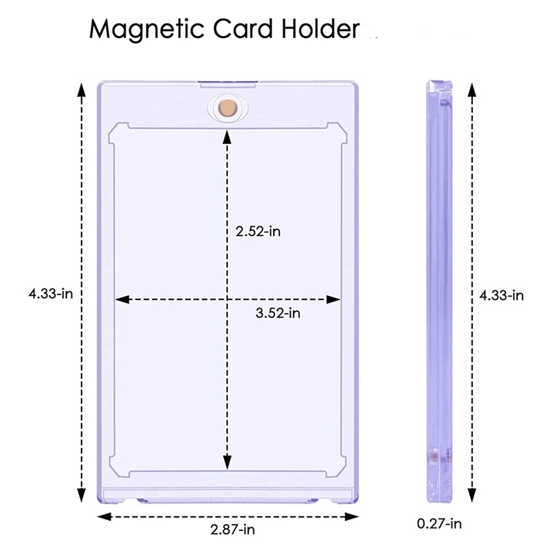 CF Magnetic Card Holder One Touch Case PINK BORDER – 35PT-360PT Sizes