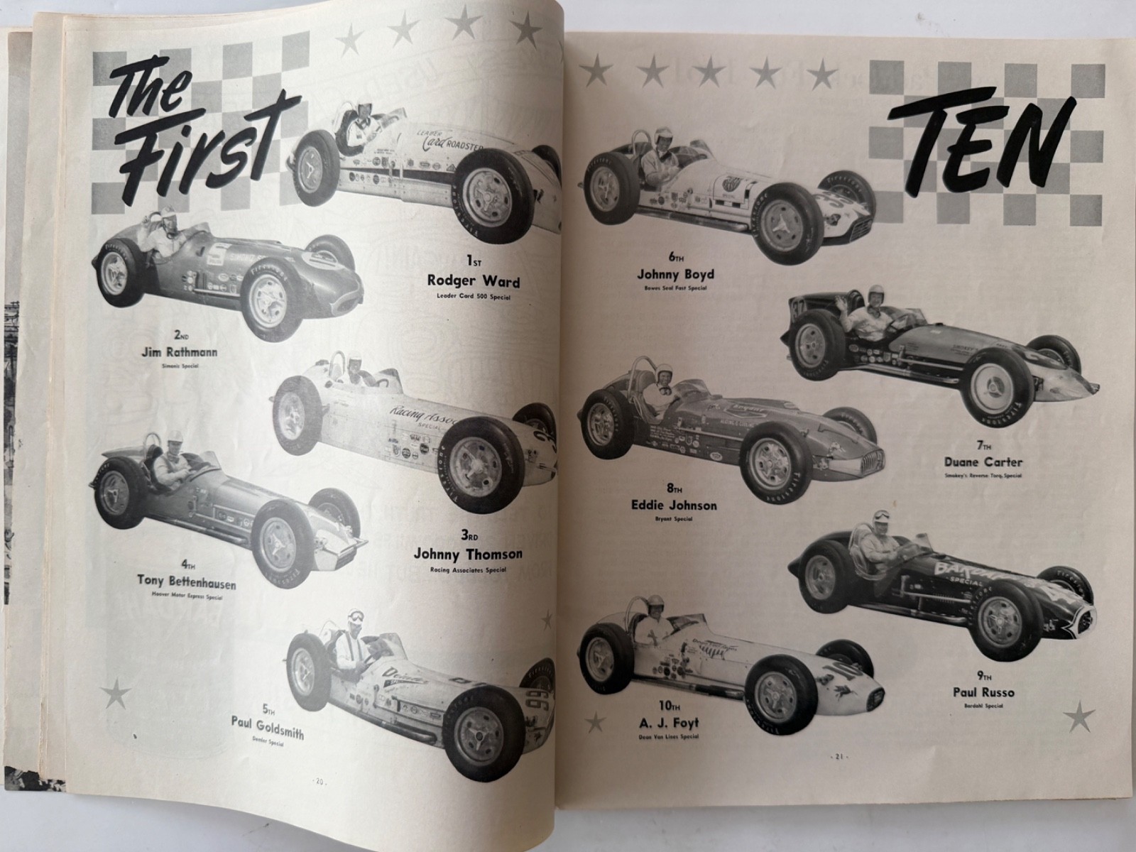 “The 44th 500” 1960 INDY 500 ORIGINAL OFFICIAL PROGRAM BOOK Paperback Free Ship