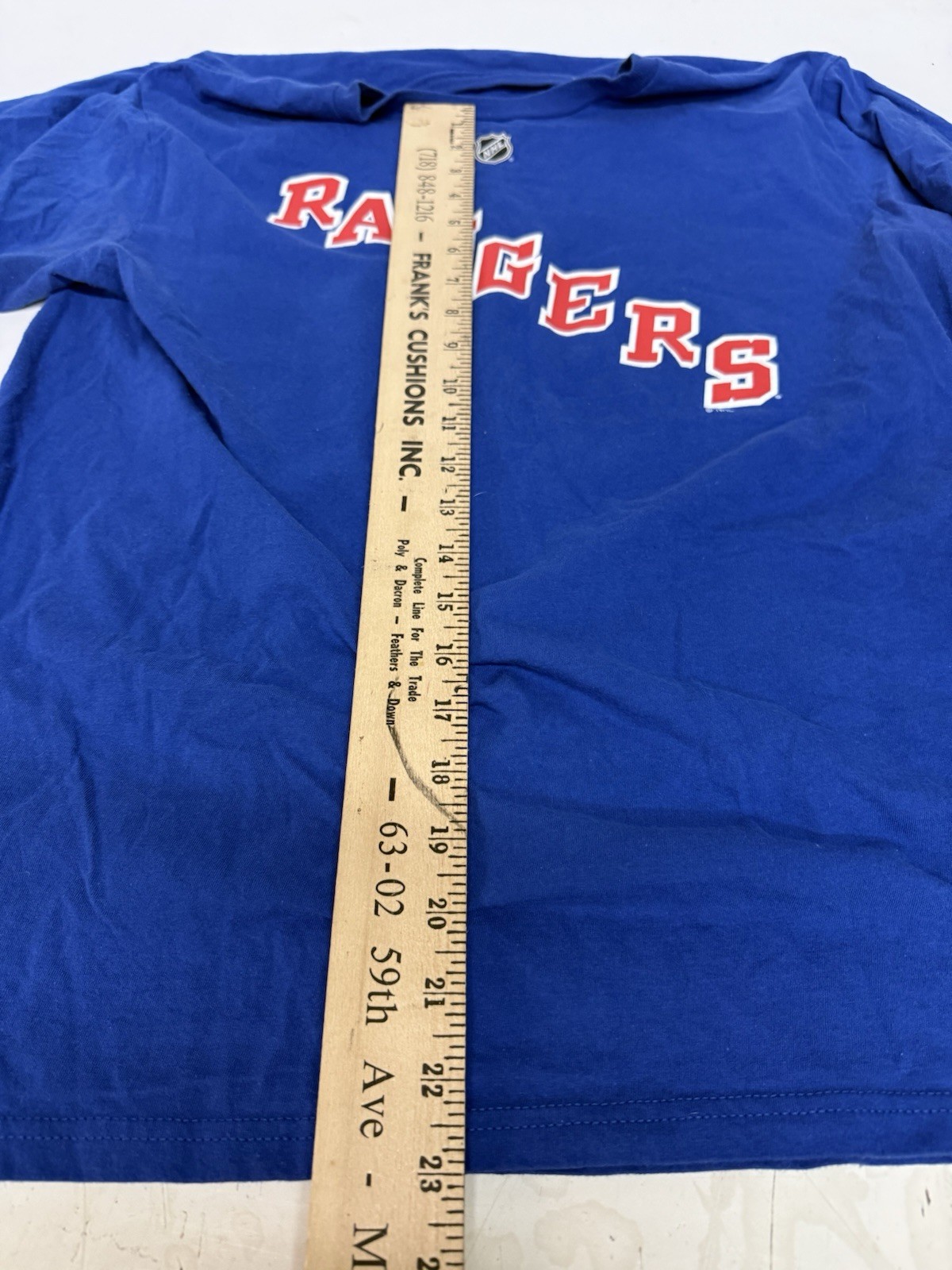 Reebok New York Rangers NHL Henrik Lundqvist #30 Blue Short Sleeve Shirt, L
