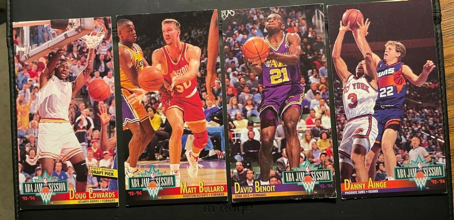 4 BASKETBALL OVER-SIZE CARDS 5 INCHES TALL FREE SHIPPING